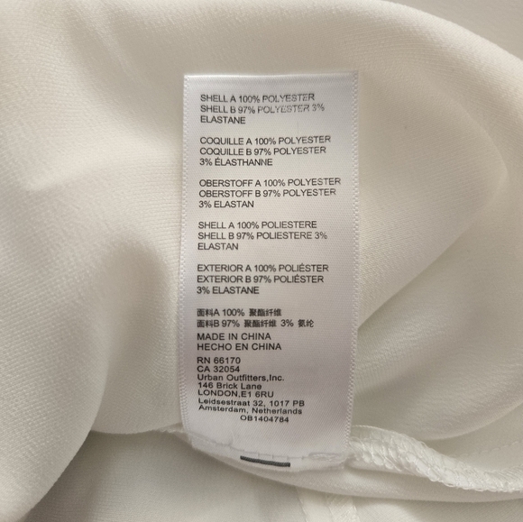 URBAN OUTFITTERS Phoebe Corseted Shirt Dress White Size M #242 - Picture 8 of 9